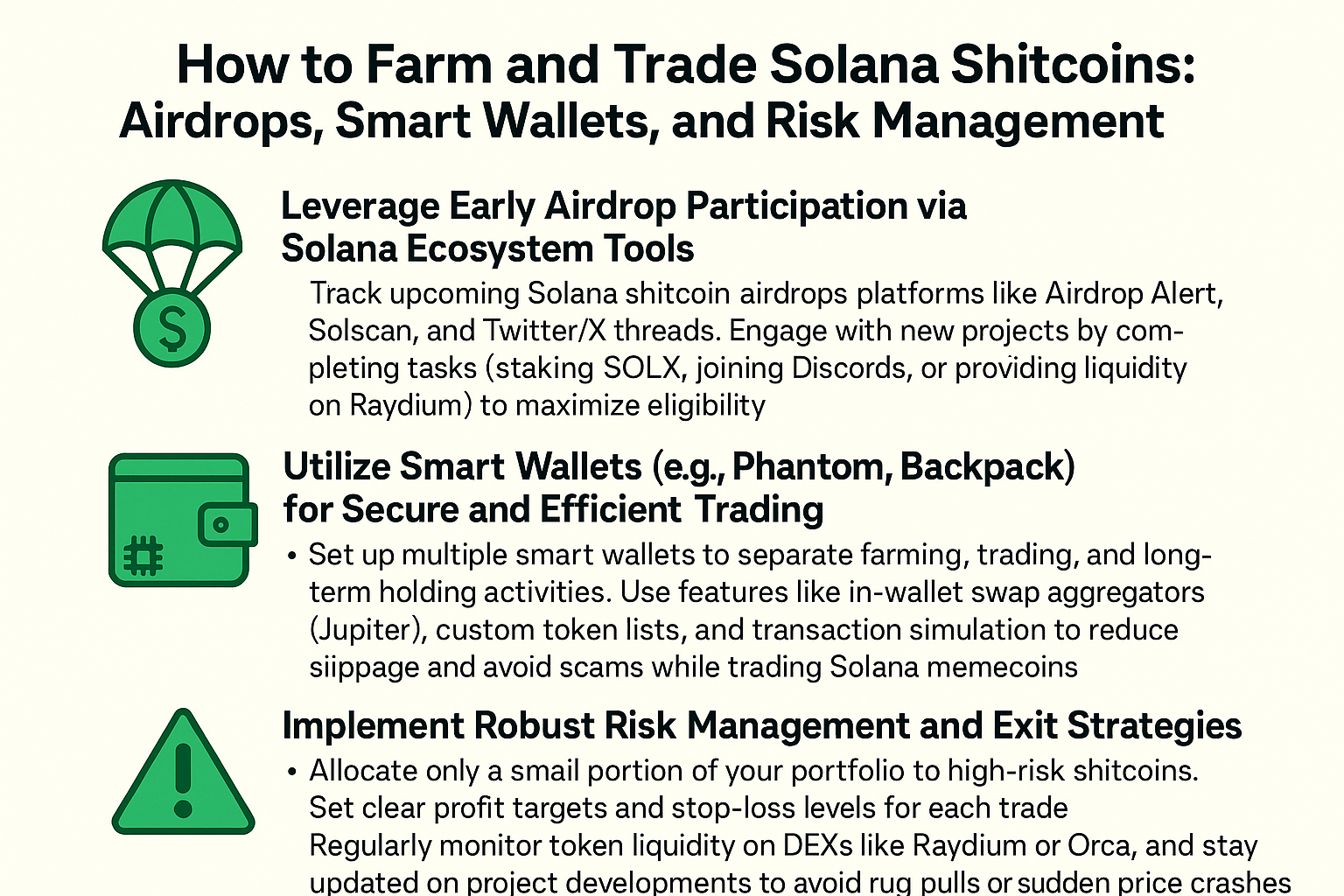 How to Farm and Trade Solana Shitcoins: Airdrops, Smart Wallets, and Risk Management