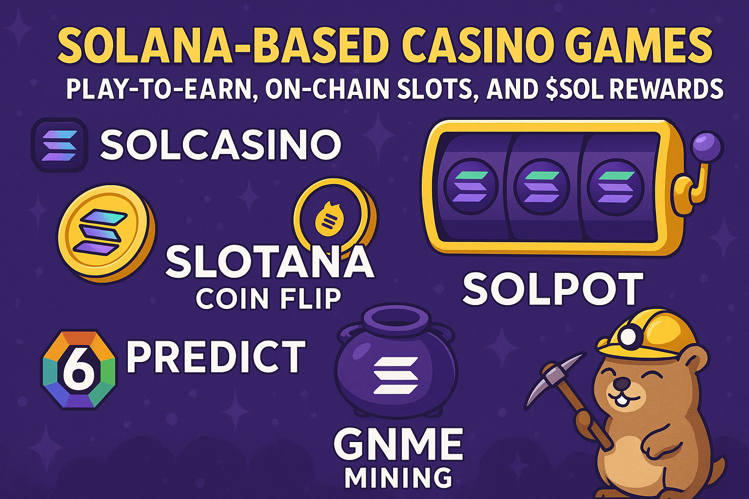 Solana-Based Casino Games: Play-to-Earn, On-Chain Slots, and $SOL Rewards