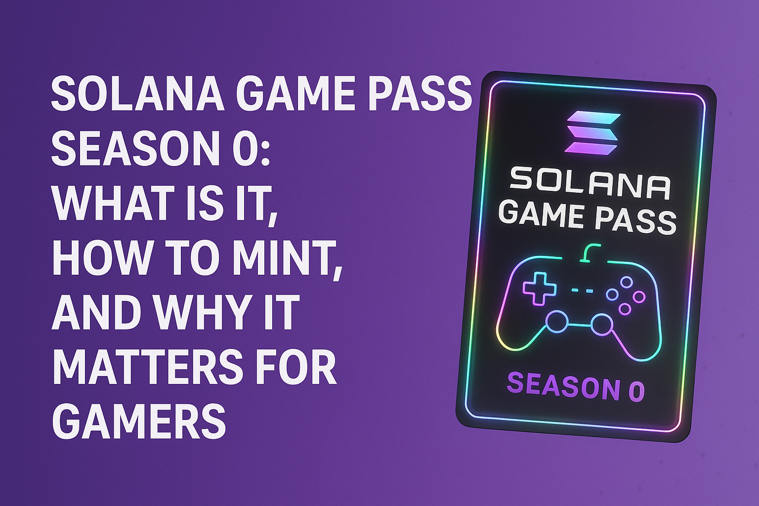 Solana Game Pass Season 0: What Is It, How to Mint, and Why It Matters for Gamers