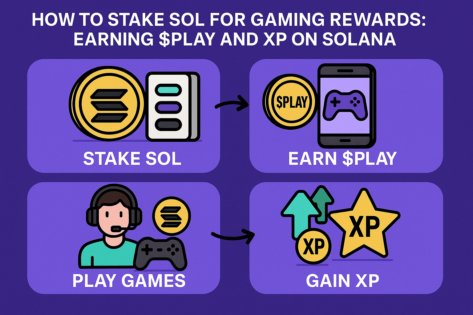 How to Stake SOL for Gaming Rewards: Earning $PLAY and XP on Solana