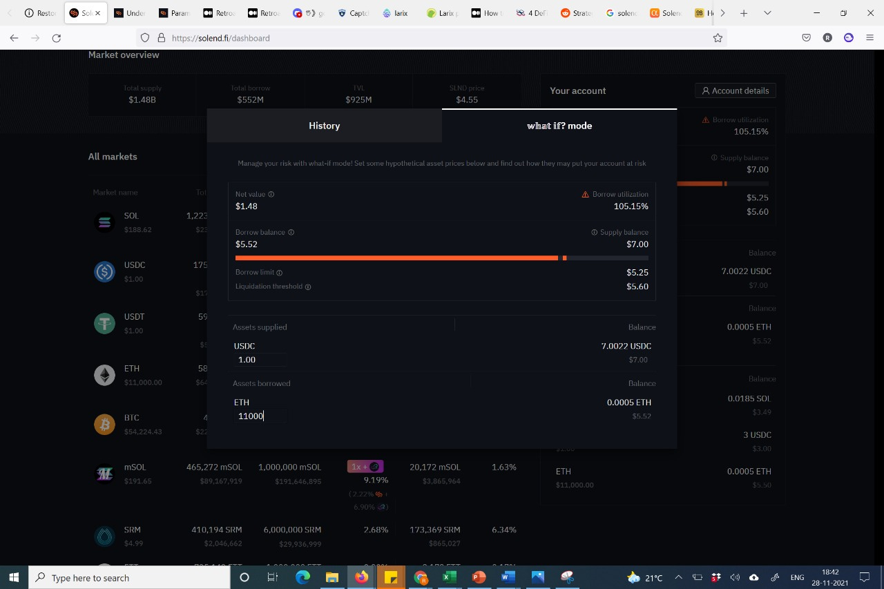 Solend DeFi platform interface