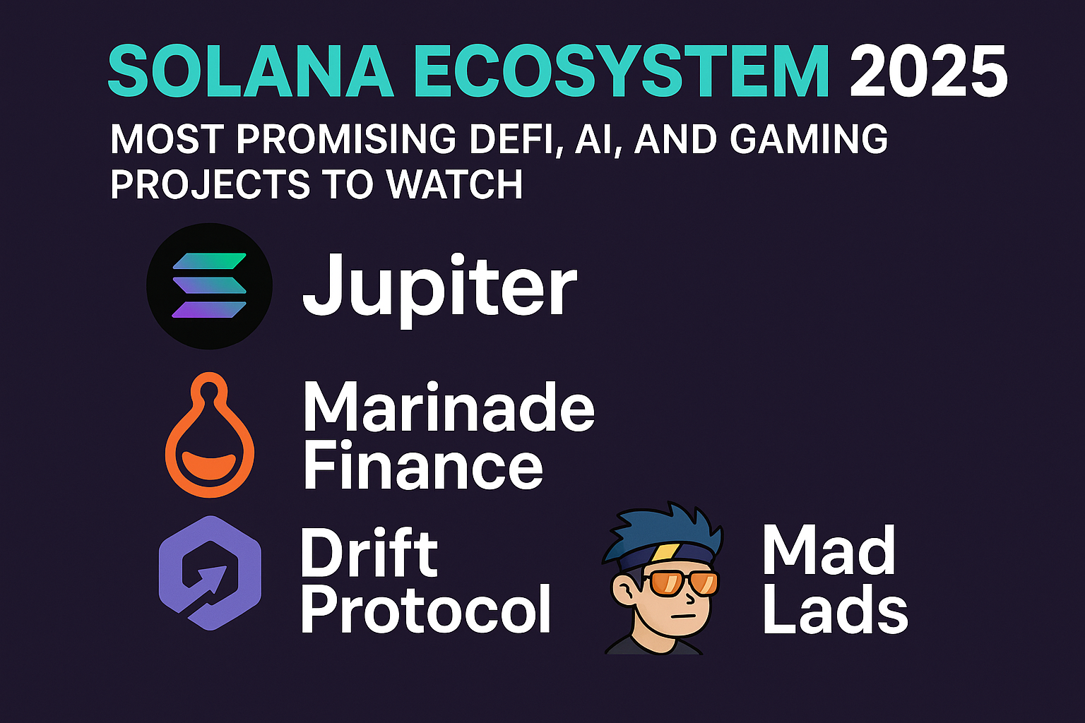 Solana Ecosystem 2025: Most Promising DeFi, AI, and Gaming Projects to Watch