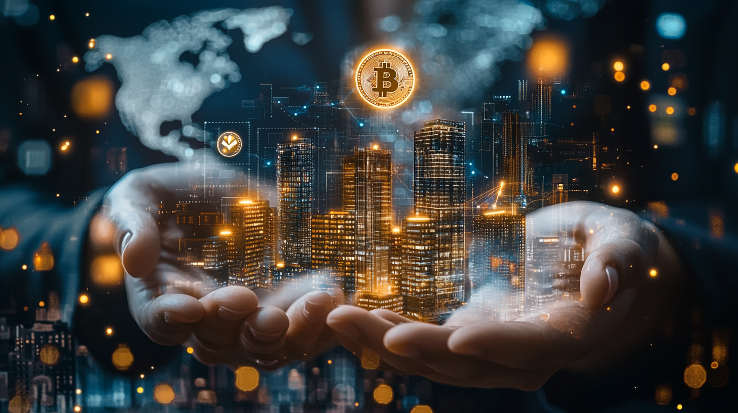Illustration of tokenized stocks connecting Wall Street and DeFi on the Solana blockchain, symbolizing the integration of traditional finance with decentralized crypto investing in 2025.