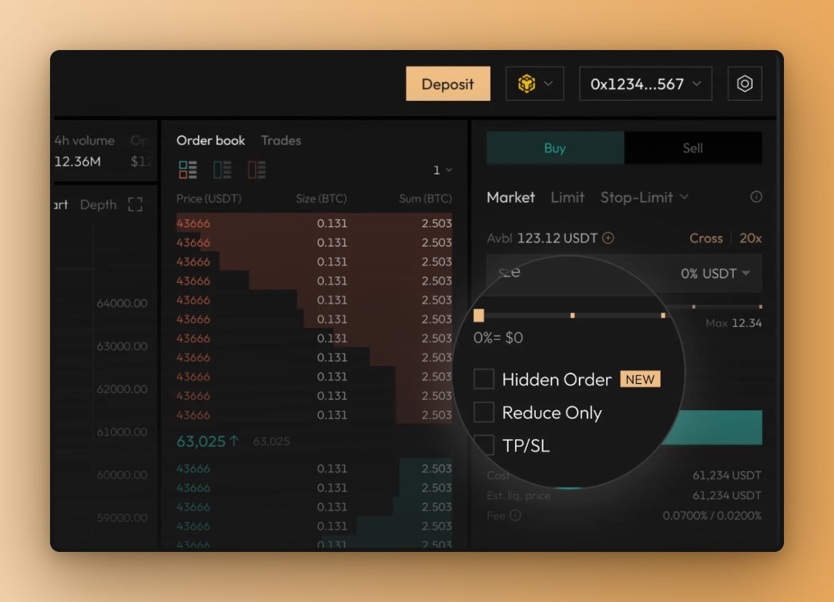 Aster DEX trading interface screenshot
