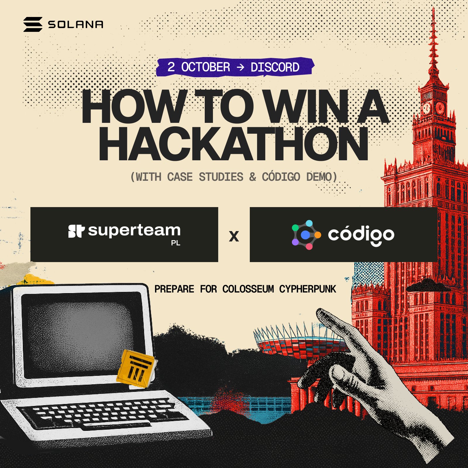 Solana Cypherpunk Hackathon 2025 registration form